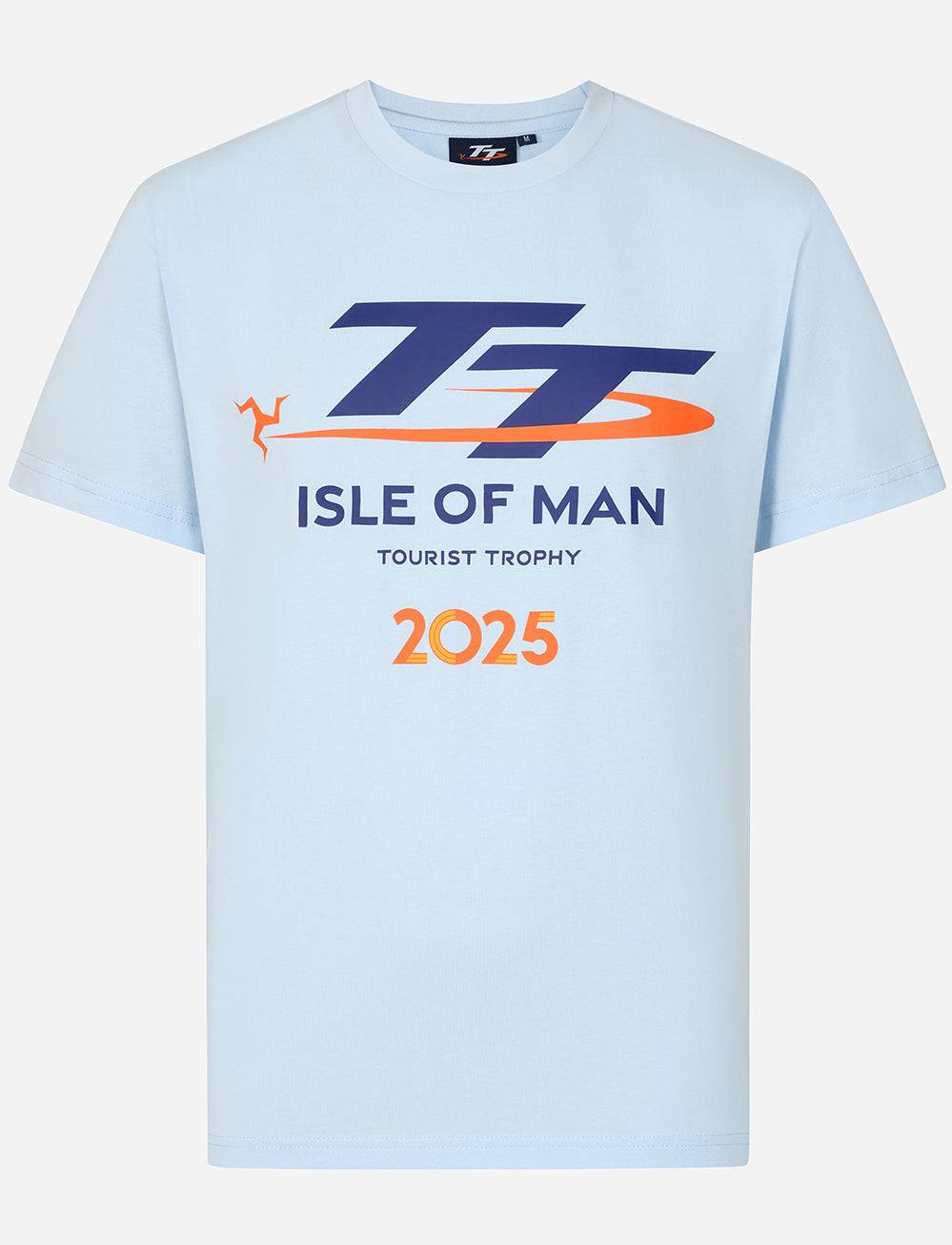 TT Races Signature Logo T-Shirt - Light Blue - Isle of Man TT Races Official Merchandise